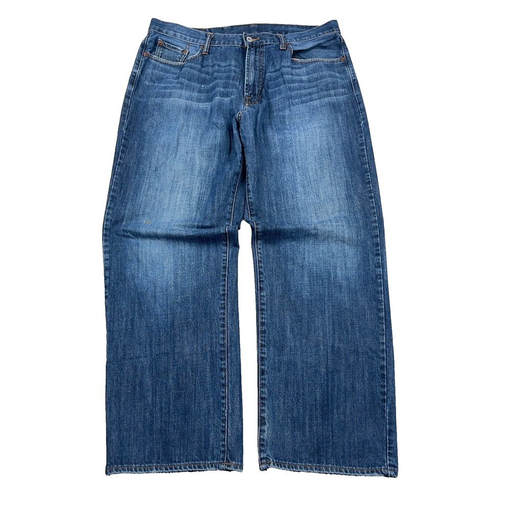 Lucky Brand Jeans Men 38x30 Relaxed Fit Straight Leg Baggy VTG Y2K Faded *